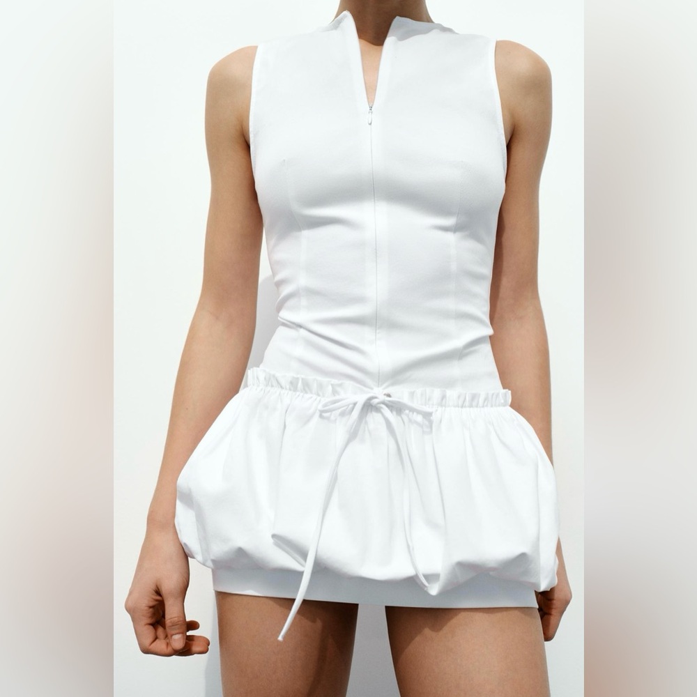 ZARA Balloon skirt jumpsuit mini dress - Picture 5 of 13